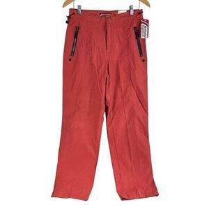 NEW Vintage Brittania Mens Outdoor Hiking Pants 30x32 Red Orange Polyester Nylon